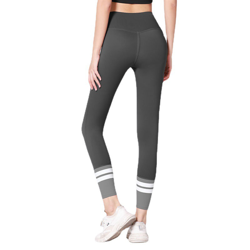 Peach-colored leg-sewn pants - in-use view