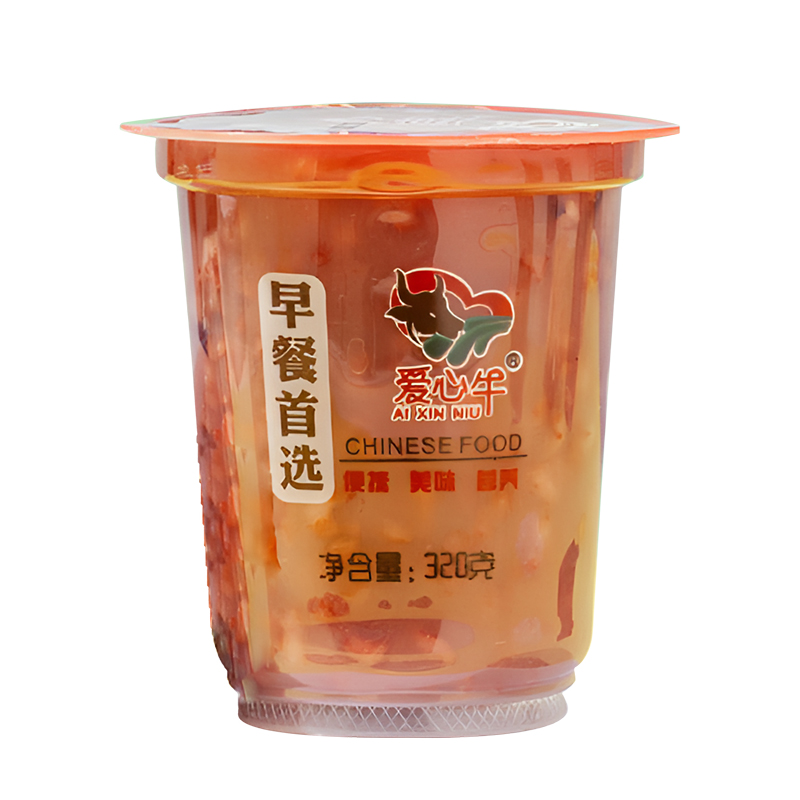 爱心牛速食粥即食八宝粥早餐方便杯装营养免煮黑米小米银耳羹320g