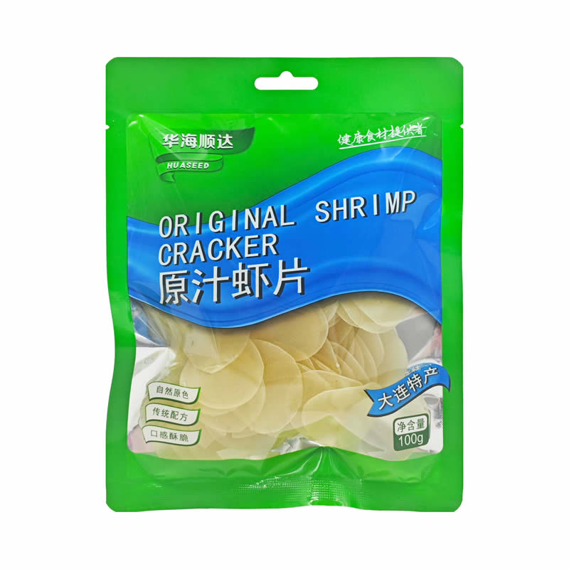 华海顺达 原汁虾片100g/袋 自己炸 半成品油炸怀旧小零食休闲食品老少皆宜
