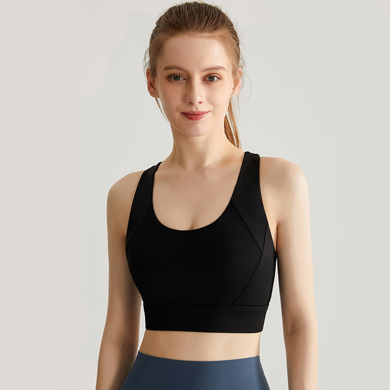 Integrated sports bra for women, suitable for high-intensity shock-absorbing running, gathers the body, is professionally designed for rope skipping, has a beautiful back strap and chest pad, can be worn externally. - view 7