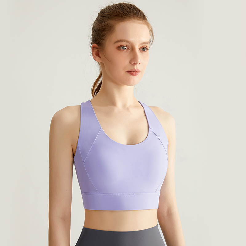 Integrated sports bra for women, suitable for high-intensity shock-absorbing running, gathers the body, is professionally designed for rope skipping, has a beautiful back strap and chest pad, can be worn externally. - view 9
