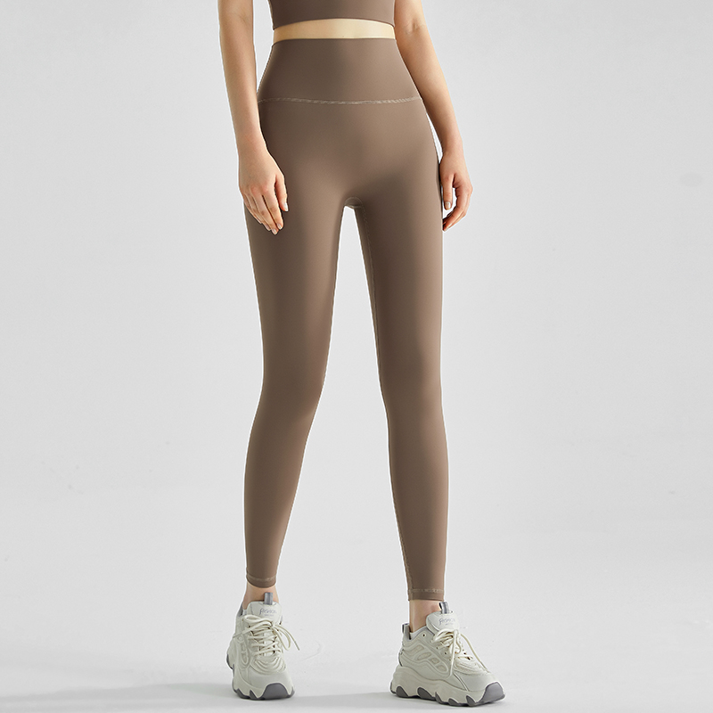 Women's yoga pants high-waisted long pants for curving the buttocks, suitable for summer outerwear, without embarrassing seams, mid-length pants, quick-drying sports tight pants