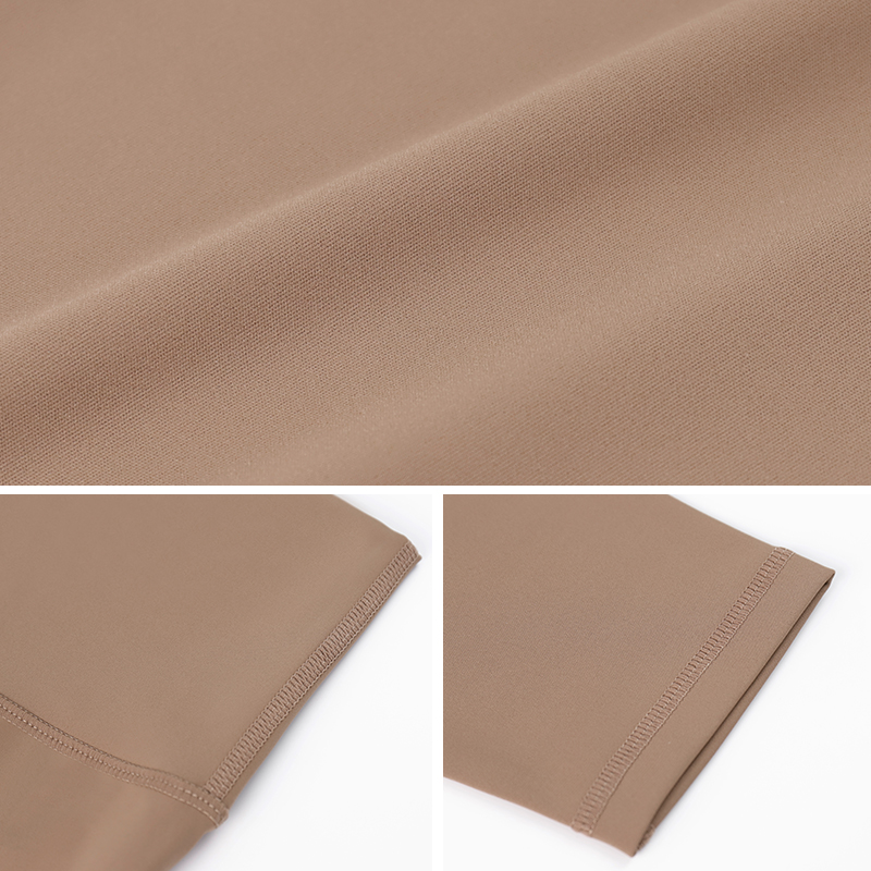 Women's yoga pants high-waisted long pants for curving the buttocks, suitable for summer outerwear, without embarrassing seams, mid-length pants, quick-drying sports tight pants - texture close-up