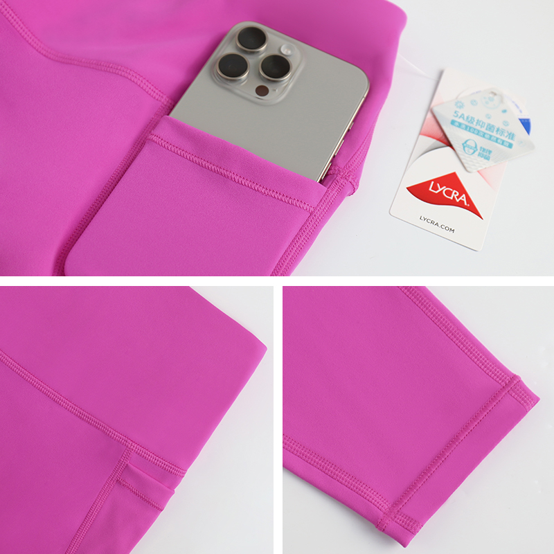 LAHN European Leica Yoga Pants - Seamless High-Waisted Thigh-High Pants for Slimming and Sexy Look - Suitable for Outdoor Activities and Fitness - detail view