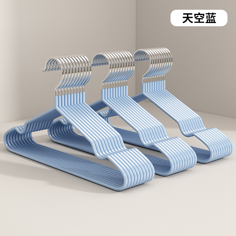 磨砂加粗衣架新款特粗衣架成人衣架浸塑防滑无痕衣撑子晾儿童衣架