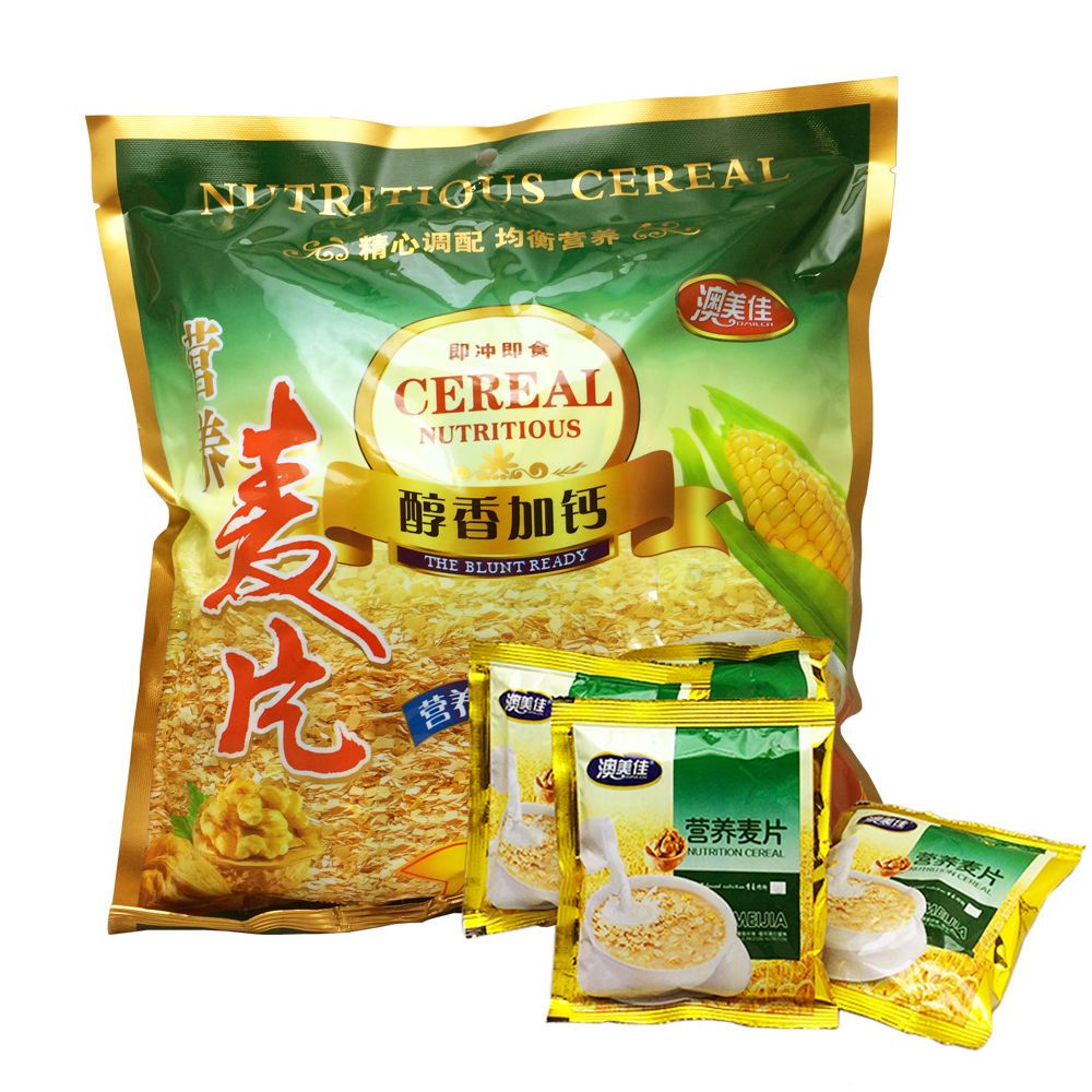 澳美佳醇香麦片燕麦片学生孕妇儿童早餐代餐冲饮免煮含糖甜麦片
