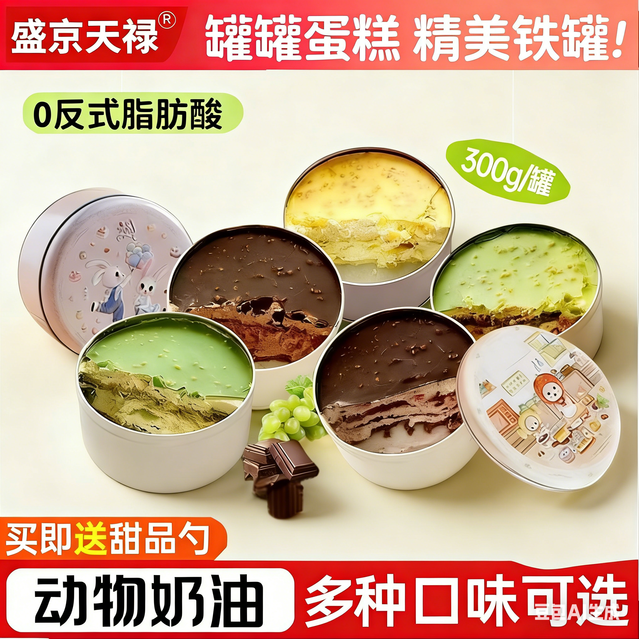 【冷链发货】网红铁罐蛋糕罐子慕斯ins风铁罐子甜品糕点下午茶