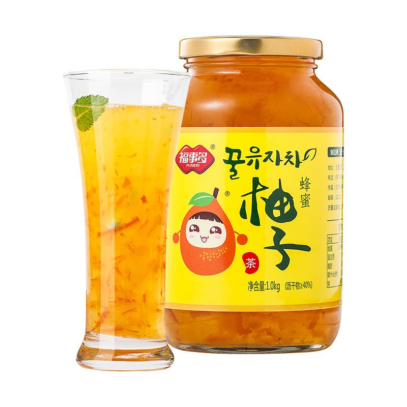 福事多蜂蜜柚子茶柠檬茶罐装冲饮水果茶果味茶泡水喝的东西冲泡饮品