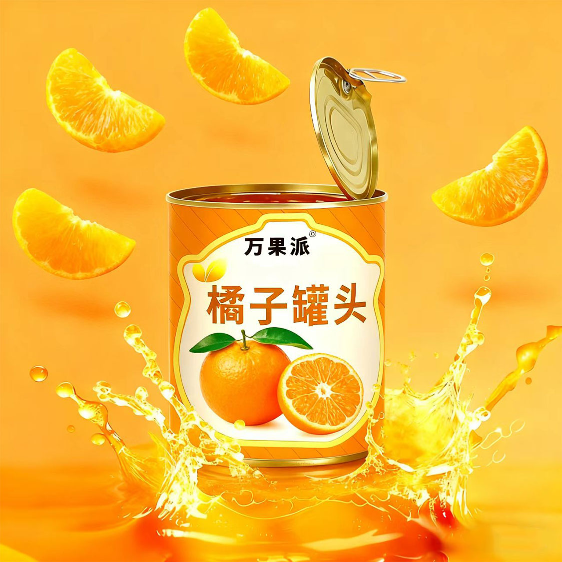 【抖音爆款】312g铁罐橘子罐头 固体物＞50%
