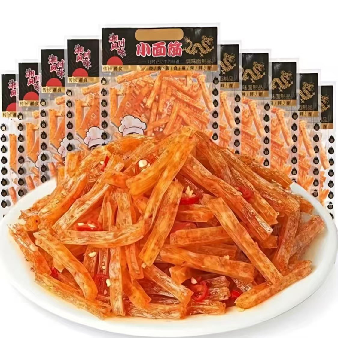 小面筋湘川风味辣条丝8090后怀旧香辣味辣条煎饼果子批发