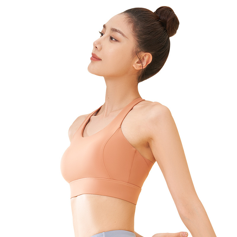 Nylon mesh padded bra - in-use view