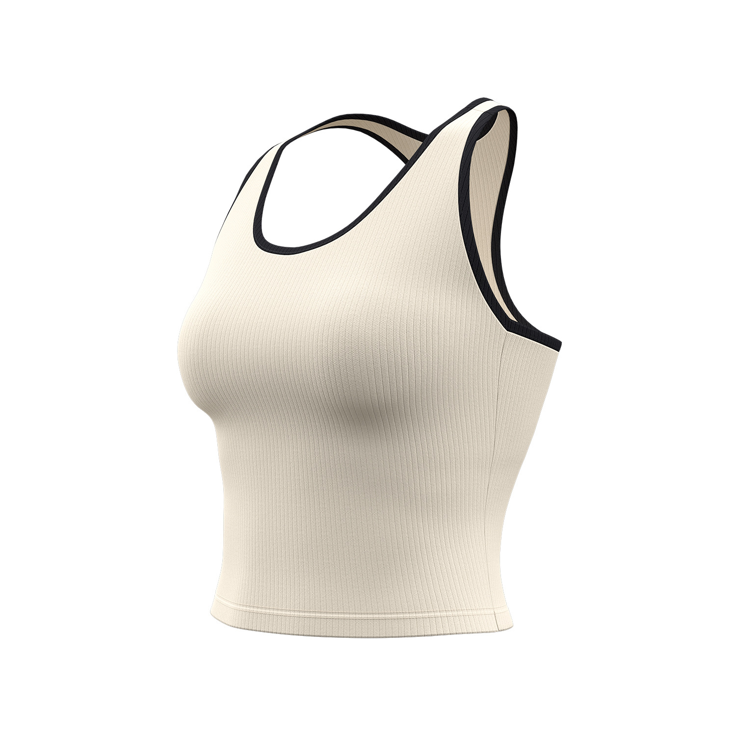 Striped X-shaped sports vest - in-use view