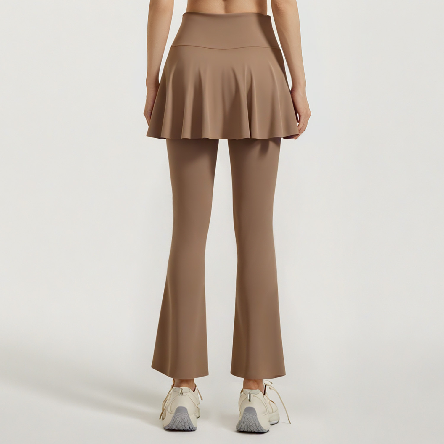 Patterned striped culottes - detail view
