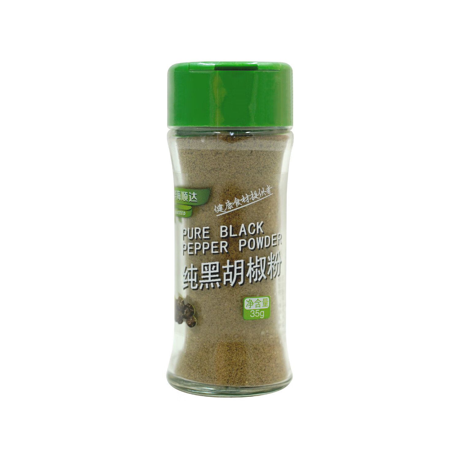 华海顺达 白胡椒粉 黑胡椒粒 研磨瓶 香辛料调味品 纯黑胡椒粉35g玻璃瓶*1瓶