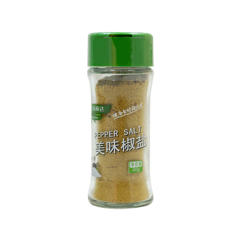 华海顺达 美味椒盐40g玻璃瓶 烧烤烤肉烤鱼西餐家用调味料撒料蘸料