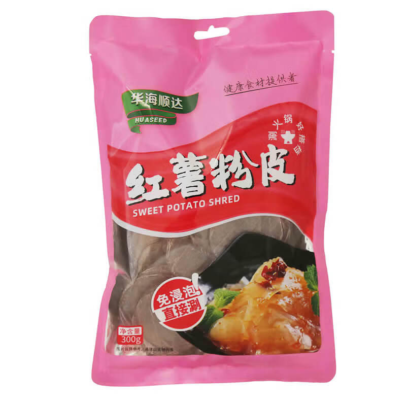 华海顺达 红薯粉皮300g/袋 干货火锅粉水晶粉拉皮火锅凉拌圆粉皮