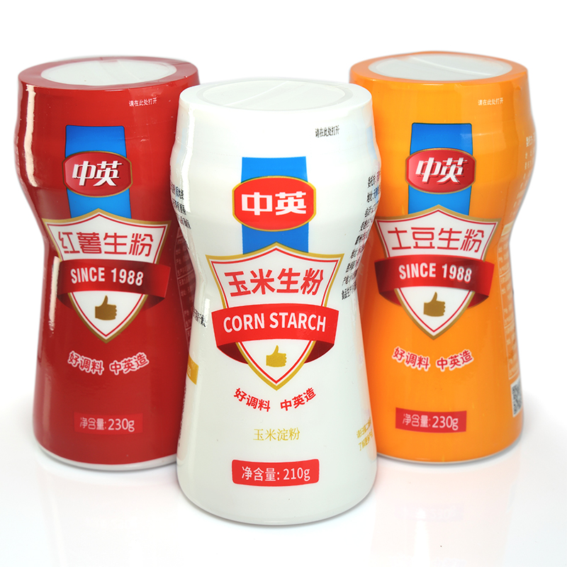 中英 玉米淀粉生粉食用淀粉勾芡家用商用烘焙原料嫩肉烹饪勾芡210g