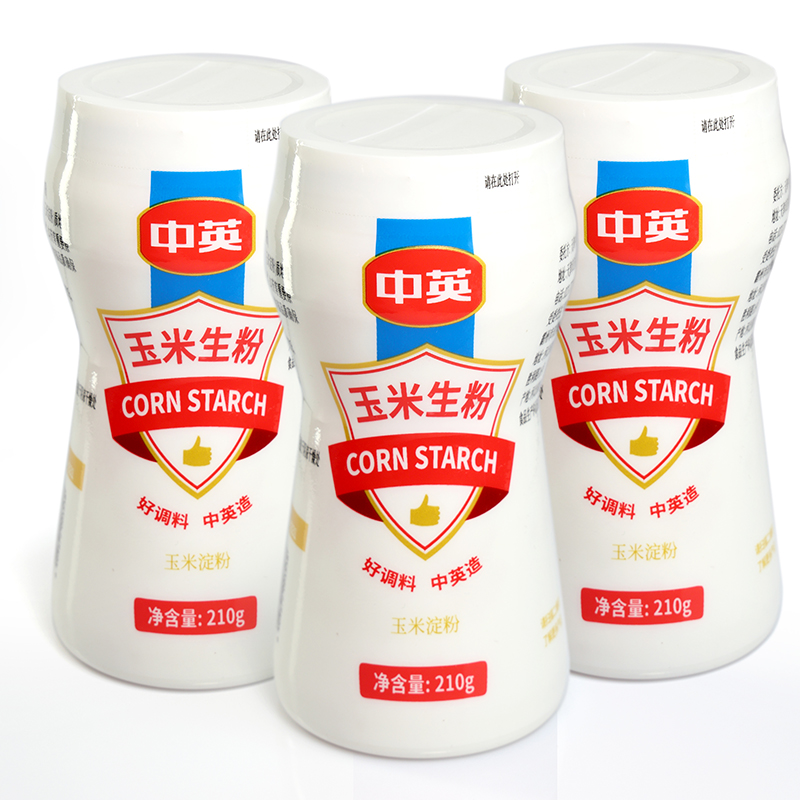 中英 玉米淀粉生粉食用淀粉勾芡家用商用烘焙原料嫩肉烹饪勾芡210g