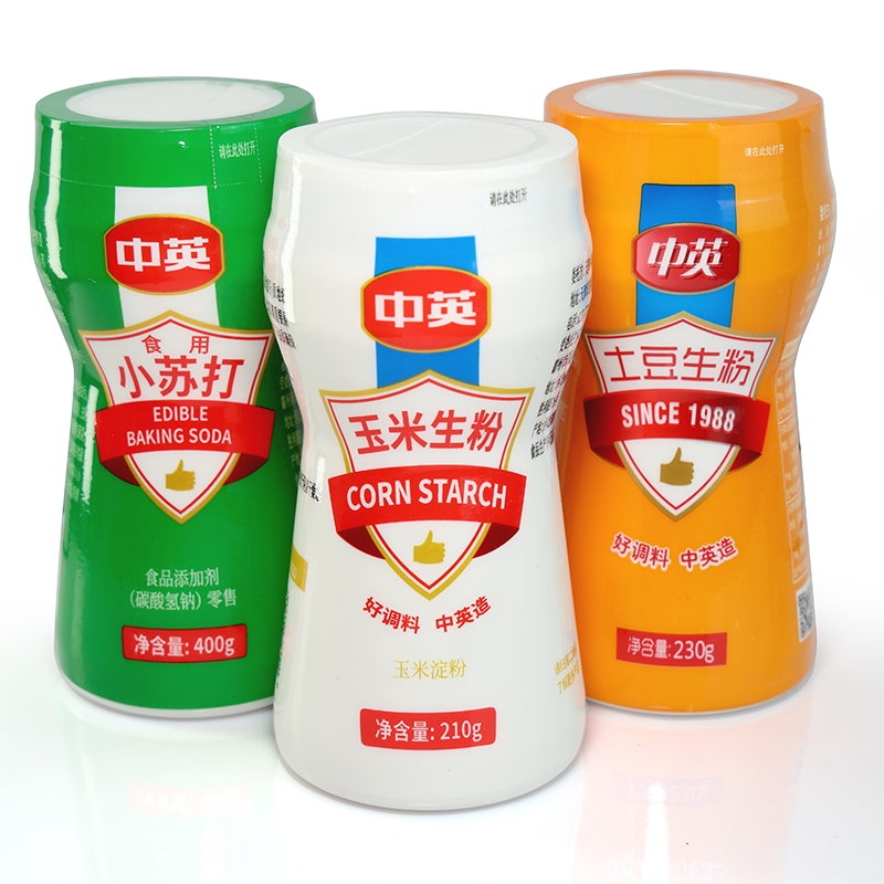 中英 玉米淀粉生粉食用淀粉勾芡家用商用烘焙原料嫩肉烹饪勾芡210g