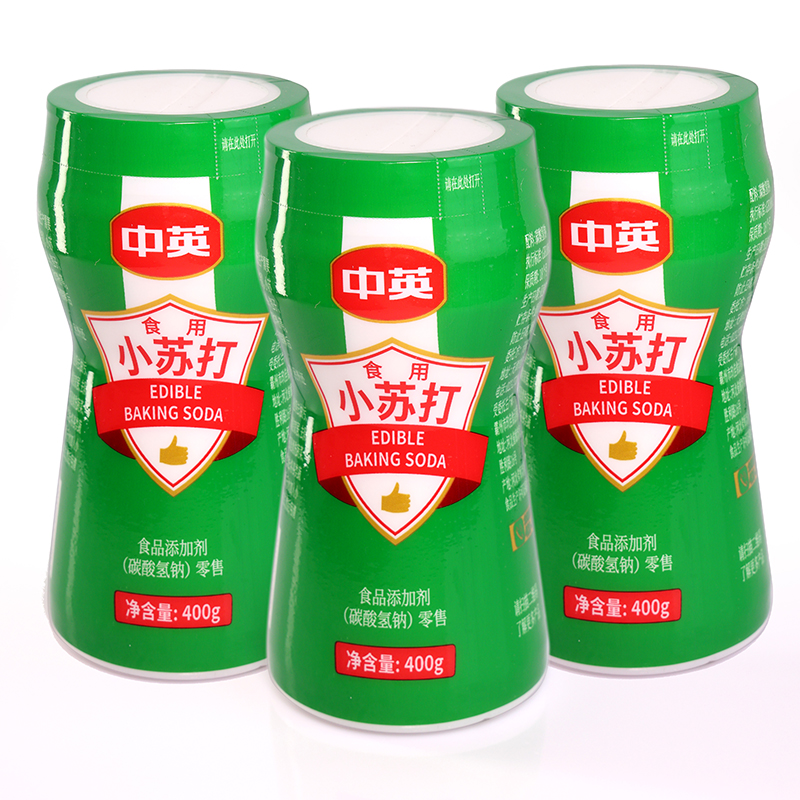 中英 食用小苏打400g/瓶 家用厨房烘焙原料小苏打粉清洁去污水果衣服牙齿