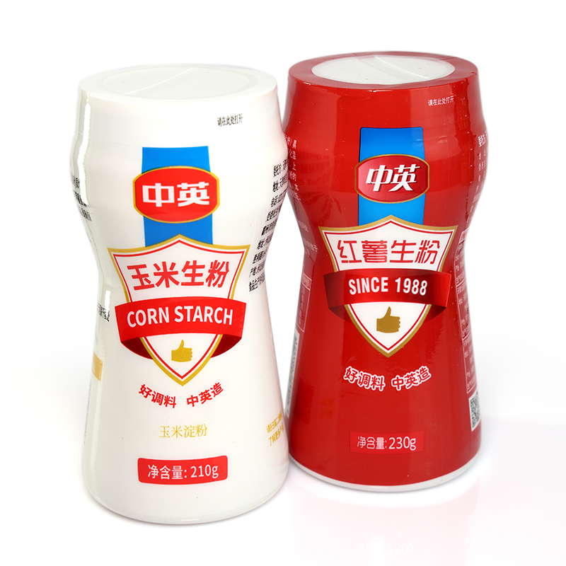 中英 玉米淀粉生粉食用淀粉勾芡家用商用烘焙原料嫩肉烹饪勾芡210g