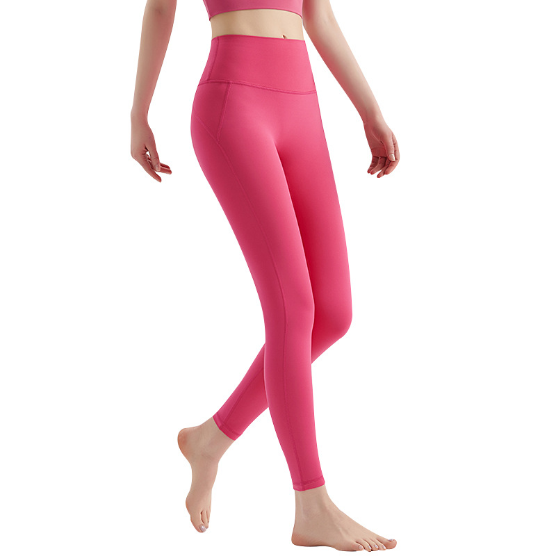 LAHN yoga pants - summer lightweight women's high-waisted figure-hugging tight-fitting outerwear with antibacterial technology, mid-length, no-panties required, long pants - in-use view