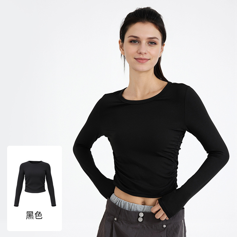 European pattern striped long-sleeved shirt