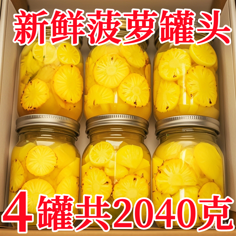 510g菠萝罐头玻璃瓶  泡沫箱发货